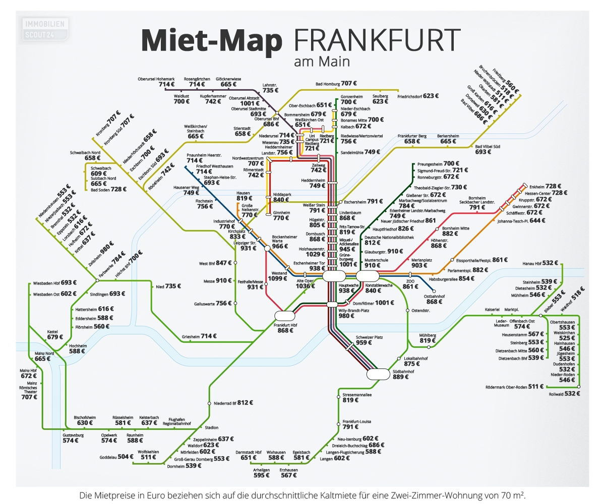 Miet-Map Frankfurt