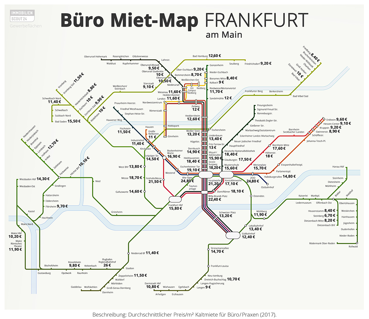 Büro Miet-Map Frankfurt