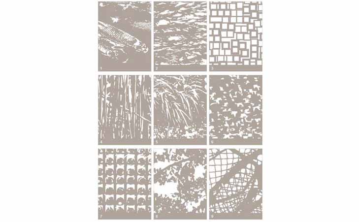 Am Fischzug - Wellen, Gräser, Vogelschwärme - Motive der Türornamente