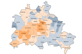 Stadtbezirke Karte von Berlin