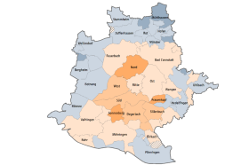 Stadtteile von Stuttgart als Karte