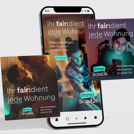 Abbildung von Screenshots der fair:dient Initiative