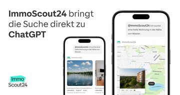 Grafik: Neue KI-Funktionalit&auml;ten bei ImmoScout24 und ChatGPT
